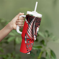 Canterbury 2026 Rugby Custom Tumbler With Handle NZ Maori Silver Fern LT14 - Polynesian Pride