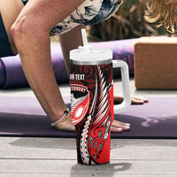 Canterbury 2026 Rugby Custom Tumbler With Handle NZ Maori Silver Fern LT14 - Polynesian Pride