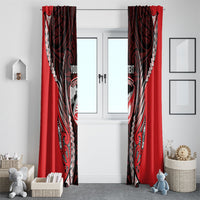 Canterbury 2026 Rugby Custom Window Curtain NZ Maori Silver Fern LT14 - Polynesian Pride