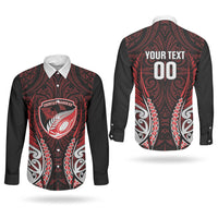 Counties Manukau 2026 Rugby Custom Couples Matching Long Sleeve Bodycon Dress and Long Sleeve Button Shirt NZ Maori Silver Fern LT14 - Polynesian Pride