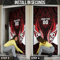 Counties Manukau 2026 Rugby Custom Door Cover NZ Maori Silver Fern LT14 - Polynesian Pride