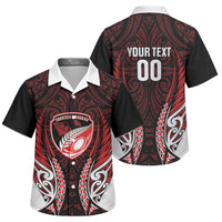 Counties Manukau 2026 Rugby Custom Family Matching Puletasi and Hawaiian Shirt NZ Maori Silver Fern LT14 Son's Shirt Red - Polynesian Pride