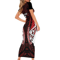 Counties Manukau 2026 Rugby Custom Family Matching Short Sleeve Bodycon Dress and Hawaiian Shirt NZ Maori Silver Fern LT14 - Polynesian Pride