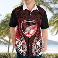 Counties Manukau 2026 Rugby Custom Hawaiian Shirt NZ Maori Silver Fern LT14 - Polynesian Pride