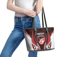Counties Manukau 2026 Rugby Custom Leather Tote Bag NZ Maori Silver Fern LT14 - Polynesian Pride