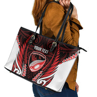 Counties Manukau 2026 Rugby Custom Leather Tote Bag NZ Maori Silver Fern LT14 - Polynesian Pride
