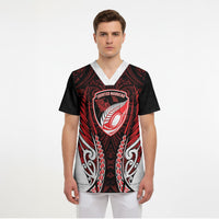 Counties Manukau 2026 Rugby Custom Scrub Top NZ Maori Silver Fern