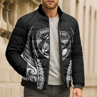 Hawke's Bay 2026 Rugby Custom Bomber Puffer Jacket NZ Maori Silver Fern
