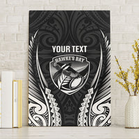 Hawke's Bay 2026 Rugby Custom Canvas Wall Art NZ Maori Silver Fern