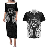 Hawke's Bay 2026 Rugby Custom Couples Matching Puletasi and Hawaiian Shirt NZ Maori Silver Fern