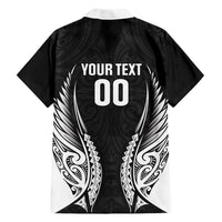 Hawke's Bay 2026 Rugby Custom Family Matching Short Sleeve Bodycon Dress and Hawaiian Shirt NZ Maori Silver Fern LT14 - Polynesian Pride