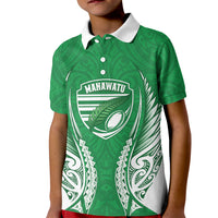 Manawatu 2026 Rugby Custom Kid Polo Shirt NZ Maori Silver Fern LT14 Kid Green - Polynesian Pride
