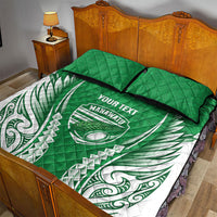 Manawatu 2026 Rugby Custom Quilt Bed Set NZ Maori Silver Fern