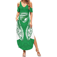 Manawatu 2026 Rugby Custom Summer Maxi Dress NZ Maori Silver Fern