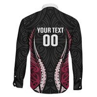 North Harbour 2026 Rugby Custom Family Matching Mermaid Dress and Hawaiian Shirt NZ Maori Silver Fern LT14 Son's Shirt Maroon - Polynesian Pride