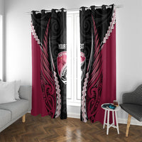 North Harbour 2026 Rugby Custom Window Curtain NZ Maori Silver Fern