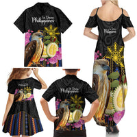 Kadayawan Philippines Family Matching Summer Maxi Dress and Hawaiian Shirt Filipino Eagle Happy 39th Anniversary LT14 - Polynesian Pride