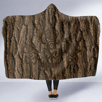 Kioranga Moriori New Zealand Hooded Blanket Kopi Rakau Carving Art LT14 One Size Brown - Polynesian Pride