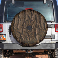 Kioranga Moriori New Zealand Spare Tire Cover Kopi Rakau Carving Art LT14 Brown - Polynesian Pride