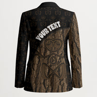 Moriori Kekoru New Zealand Personalised Blazer Kopi Rakau Carving Chatham Islands Map LT14 - Polynesian Pride
