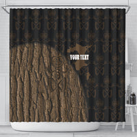 Moriori Kekoru New Zealand Personalised Shower Curtain Kopi Rakau Carving Chatham Islands Map LT14 - Polynesian Pride
