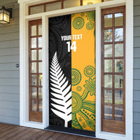 New Zealand Australia Rugby Bledisloe 2026 Custom Door Cover Champion Trophy Maori Aboriginal Art LT14 - Polynesian Pride