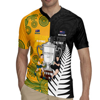 New Zealand Australia Rugby Bledisloe 2026 Custom Rugby Jersey Champion Trophy Maori Aboriginal Art LT14 - Polynesian Pride