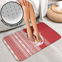 Swimming With Humpback Whales Season Tonga Bathroom Set Tongan Tofuaa Ngatu Pattern Red LT14 - Polynesian Pride