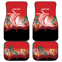 Vavau Sailing Festival Tonga Personalised Car Mats Humpback Whale Sailboat Tropical Vibes LT14 - Polynesian Pride