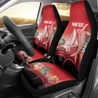 Vavau Sailing Festival Tonga Personalised Car Seat Cover Humpback Whale Sailboat Tropical Vibes LT14 - Polynesian Pride