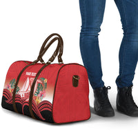 Vavau Sailing Festival Tonga Personalised Travel Bag Humpback Whale Sailboat Tropical Vibes LT14 - Polynesian Pride
