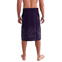 Purple New Zealand Eel Lavalava Aotearoa Maori Tuna With Kotiate Weapon