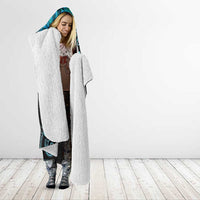 New Zealand Stingray Hooded Blanket Aotearoa Whai With Maori Paua Shell