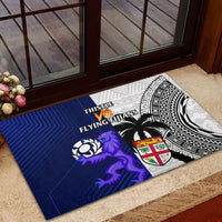 Fiji And Scotland Rugby Rubber Doormat Fijian Tapa Pattern With Thistle LT14 - Polynesian Pride