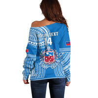 Custom Samoa Rugby Off Shoulder Sweater Pacific 2023 Go Toa Samoa LT14 - Polynesian Pride