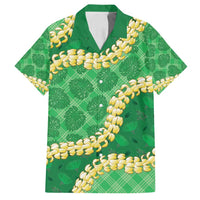 Green Palaka Hawaii Mele Kalikimaka Family Matching Long Sleeve Bodycon Dress and Hawaiian Shirt Ohia Lehua Monstera Puakenikeni Lei LT14 Dad's Shirt - Short Sleeve Green - Polynesian Pride
