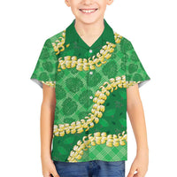 Green Palaka Hawaii Mele Kalikimaka Hawaiian Shirt Ohia Lehua Monstera Puakenikeni Lei LT14 - Polynesian Pride