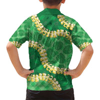 Green Palaka Hawaii Mele Kalikimaka Hawaiian Shirt Ohia Lehua Monstera Puakenikeni Lei LT14 - Polynesian Pride