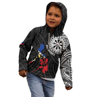 Philippines Strong Kid Hoodie Filipino Map Polynesian Tattoo - Polynesian Pride