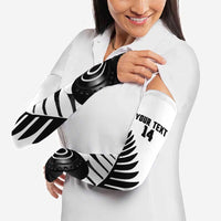 New Zealand Lawn Bowls Custom Arm Sleeves Aotearoa Silver Fern - Polynesian Pride