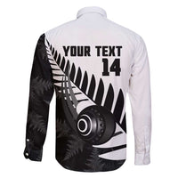 New Zealand Lawn Bowls Custom Family Matching Long Sleeve Bodycon Dress and Hawaiian Shirt Aotearoa Silver Fern - Polynesian Pride