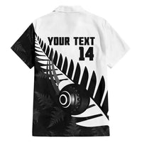 New Zealand Lawn Bowls Custom Family Matching Short Sleeve Bodycon Dress and Hawaiian Shirt Aotearoa Silver Fern - Polynesian Pride