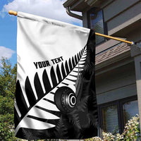 New Zealand Lawn Bowls Custom Garden Flag Aotearoa Silver Fern - Polynesian Pride
