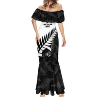 New Zealand Lawn Bowls Custom Mermaid Dress Aotearoa Silver Fern - Polynesian Pride