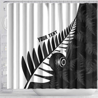 New Zealand Lawn Bowls Custom Shower Curtain Aotearoa Silver Fern - Polynesian Pride
