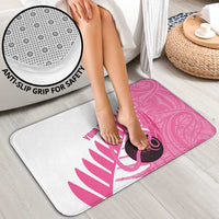 New Zealand Lawn Bowls Breast Cancer Custom Bathroom Set Aotearoa Maori Silver Fern Pink Ribbon - Polynesian Pride