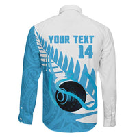 New Zealand Lawn Bowls Prostate Cancer Custom Family Matching Mermaid Dress and Hawaiian Shirt Aotearoa Maori Silver Fern Blue Ribbon LT14 - Polynesian Pride