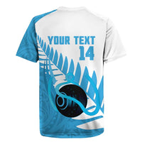 New Zealand Lawn Bowls Prostate Cancer Custom Rugby Jersey Aotearoa Maori Silver Fern Blue Ribbon LT14 - Polynesian Pride