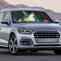 Sulphur-crested Cockatoo New Zealand Auto Sun Shade Paua Shell Aotearoa Maori Tropical Flowers - Polynesian Pride