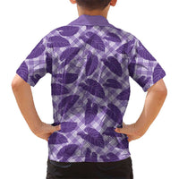 Purple Hawaii Kalo Palaka Motifs Hawaiian Shirt Hawaiian Taro Leaves Elegant Vibes - Polynesian Pride